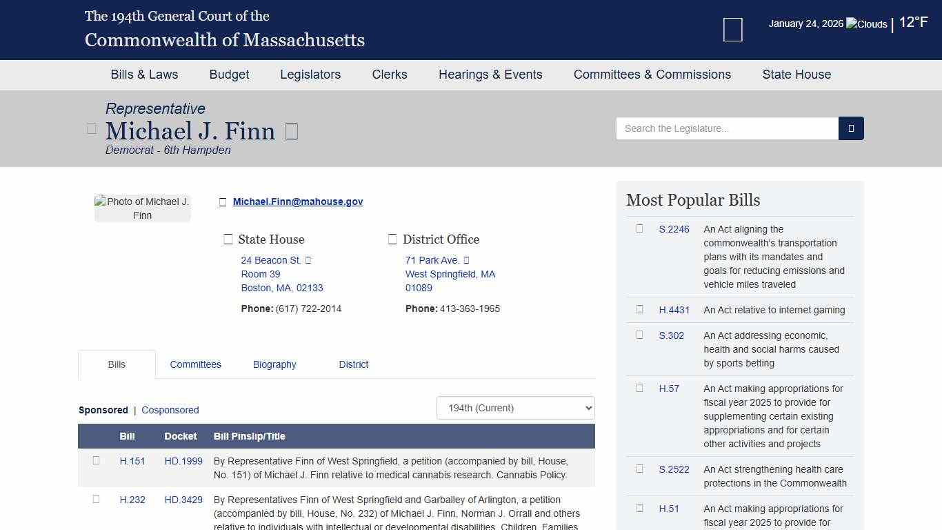 Representative Michael J. Finn